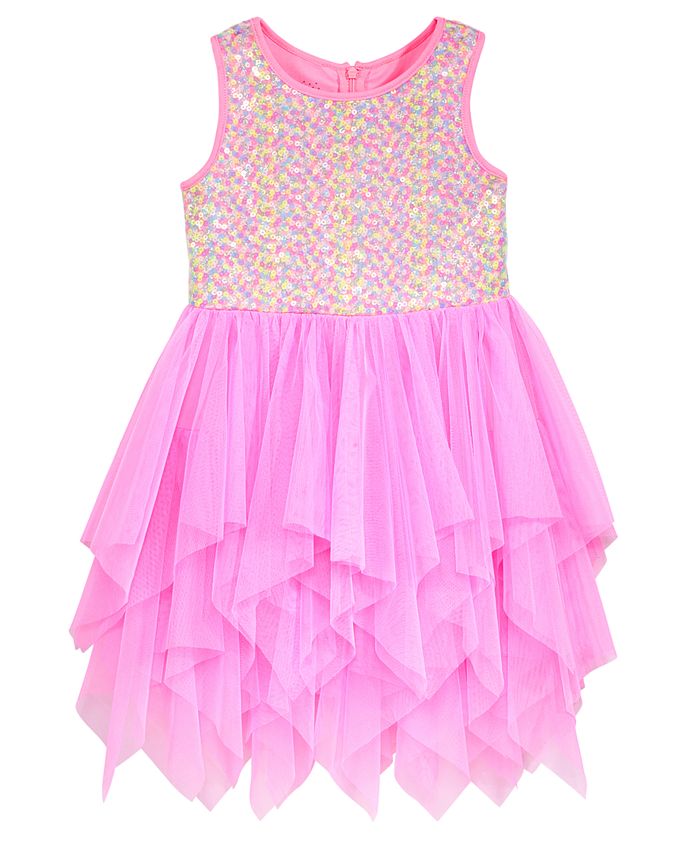 Marmellata Sequined Cascading Ruffle Dress, Toddler Girls - Macy's
