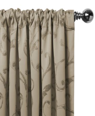 Mia Jacquard Scroll Blackout Window Curtain