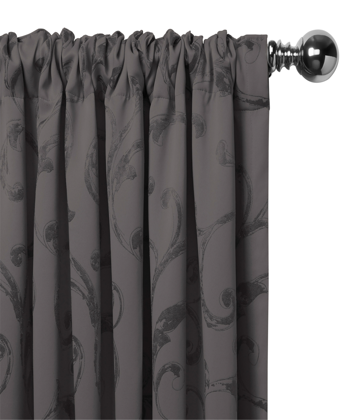 Elrene Home Fashions Mia Jacquard Scroll Blackout Window Curtain