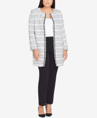 plus size boucle blazer