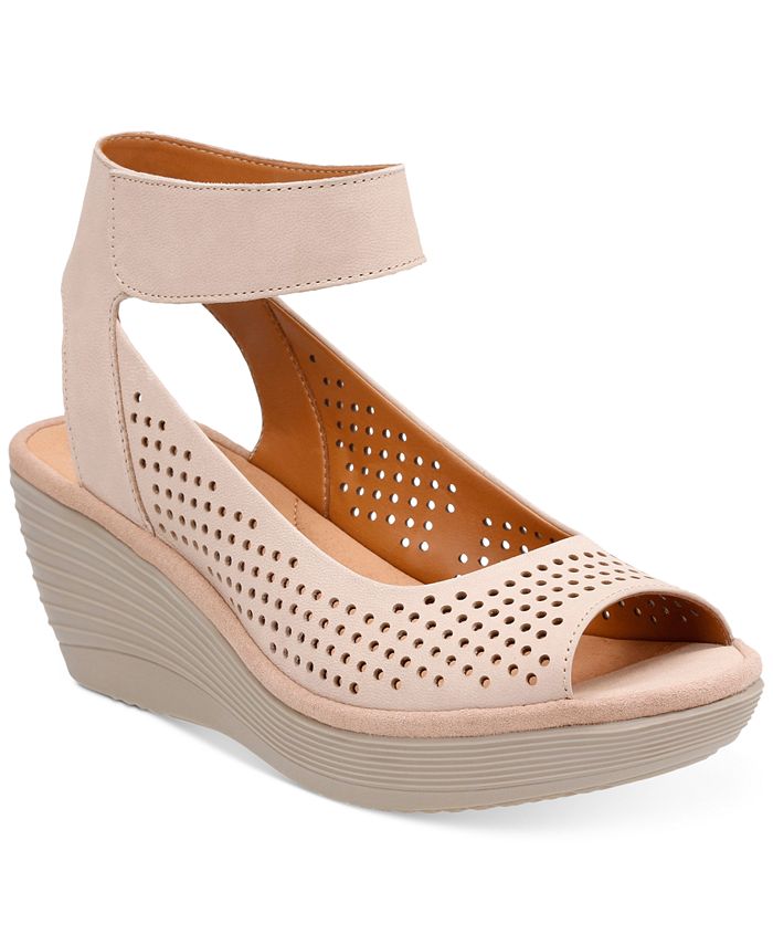 Clarks Collection Women's Reedly Salene Wedge Sandals - Macy's