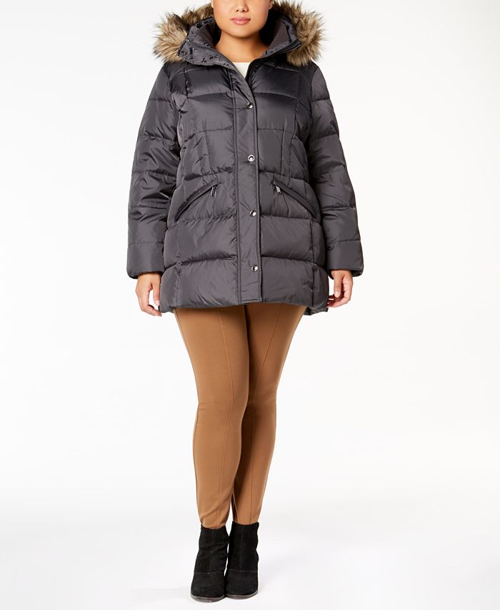 London fog puffer 2025 coat plus size