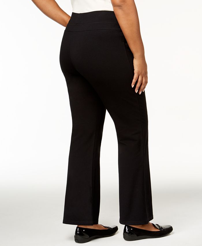 Charter Club Plus Size Terry-Knit Bootcut Pants, Created for Macy's ...