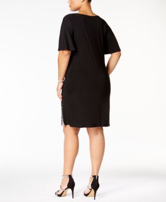 Plus Size Beaded Shift Dress