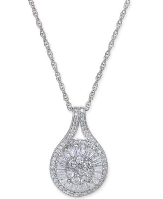 diamond necklace baguette