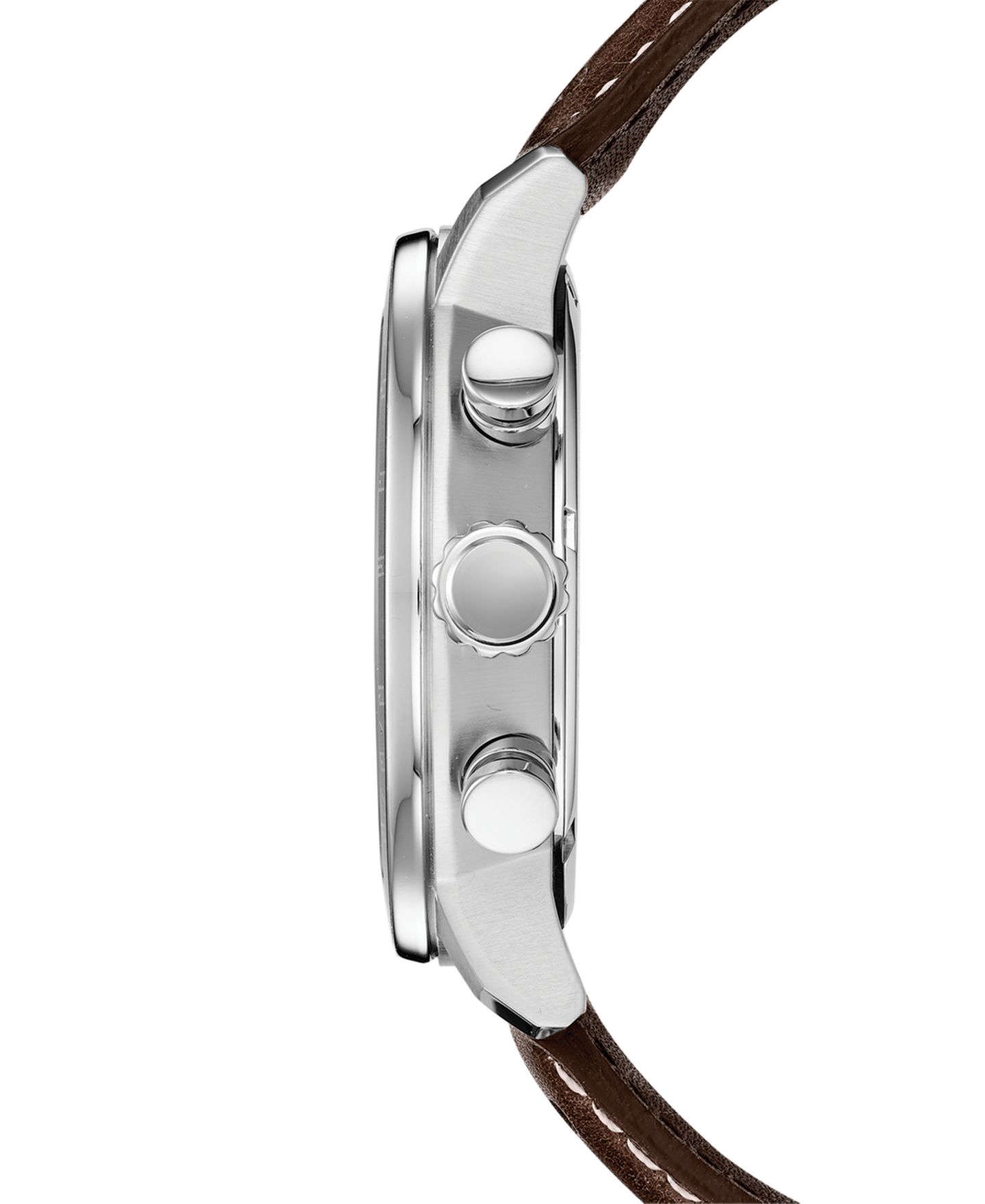 Мужские часы Citizen Eco-Drive Chronograph Brown Leather Strap Watch 44mm — фото 3