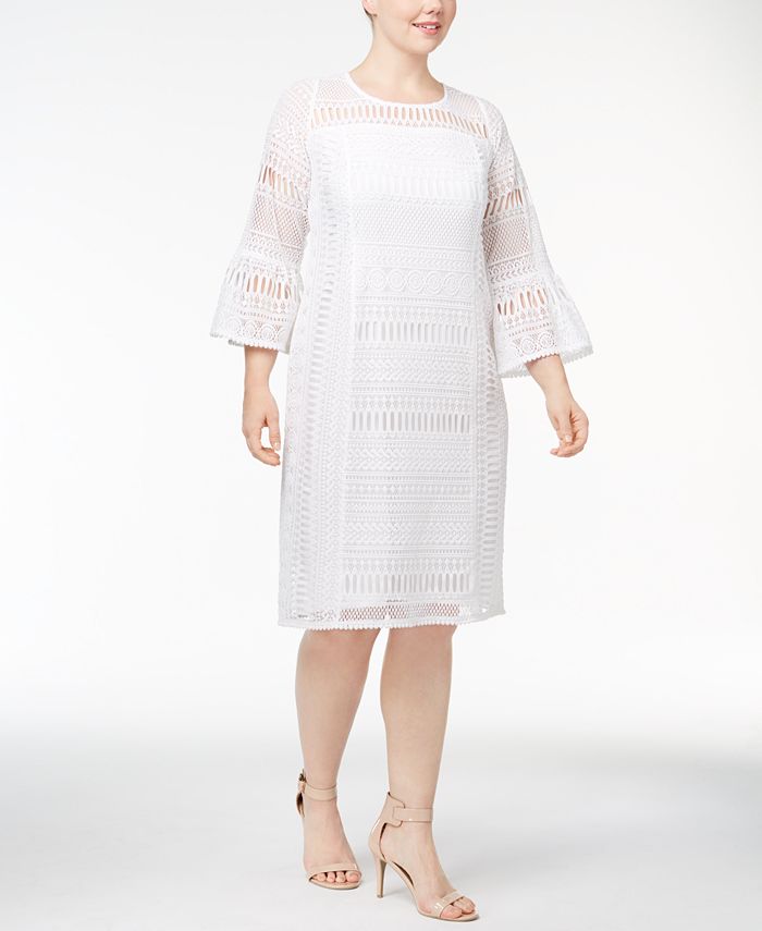 Alfani Plus Size Lace Shift Dress, Created for Macy's - Macy's