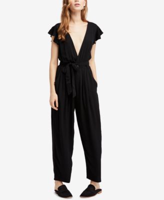 Free People - Ruffle Your Feathers Plunging Jumpsuit