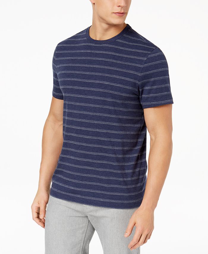Club Room Men's Birdseye Stripe T-Shirt, Created for Macy's - Macy's