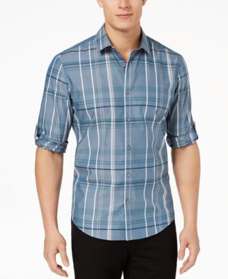Alfani Men's Plaid Shirt, Created for Macy's - Macy's
