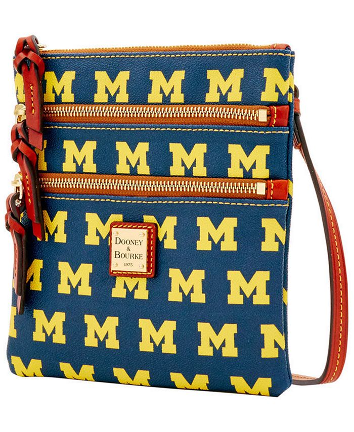 Dooney & Bourke Michigan Wolverines Triple Zip Crossbody Bag - Macy's