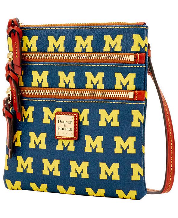 Dooney & Bourke Michigan Wolverines Triple Zip Crossbody Bag & Reviews