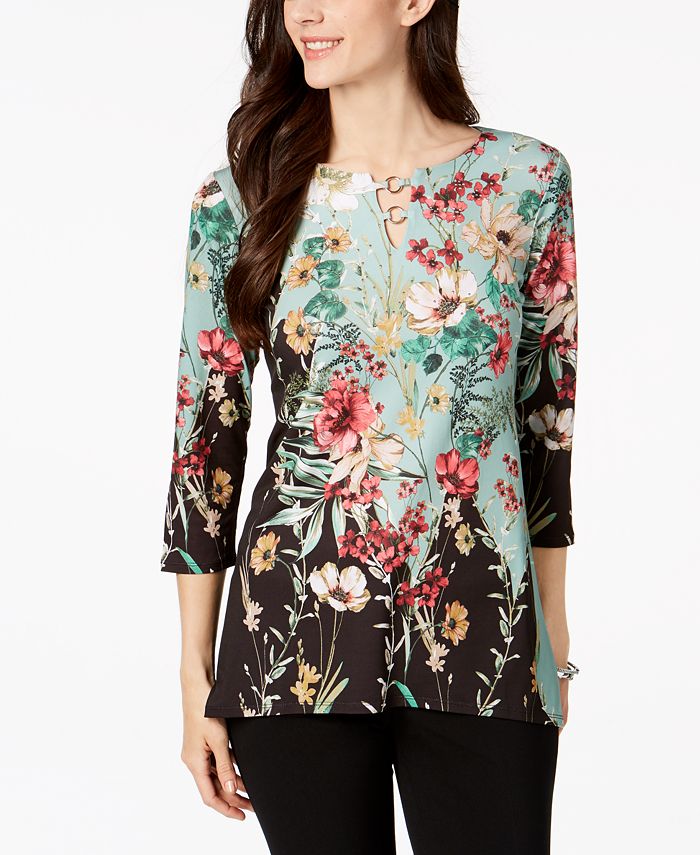 JM Collection Embellished Tunic, Created for Macy's - Macy's