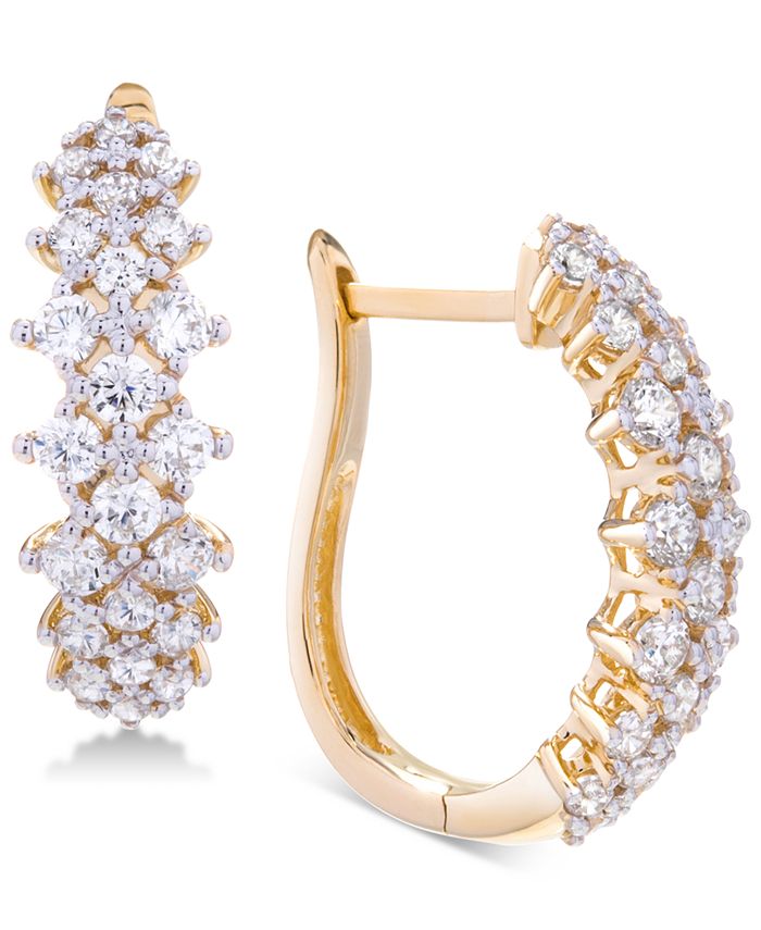 Wrapped in Love Diamond Hoop Earrings (2 ct. t.w.) in 14k Gold, Created ...