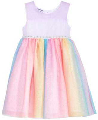 rainbow little girl dress