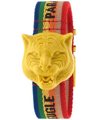 Gucci - Women's Swiss Le March&eacute; Des Merveilles Rainbow Nylon Strap Watch 32mm