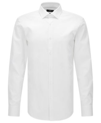 hugo boss slim fit white dress shirt