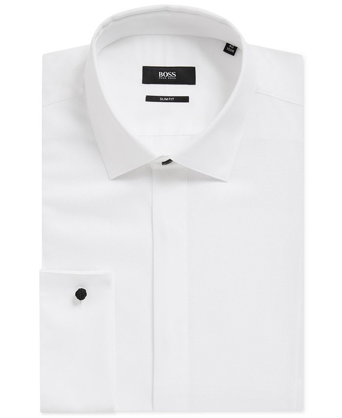 Hugo Boss BOSS Men's Slim-Fit Cotton Tuxedo Shirt & Reviews - Hugo Boss ...