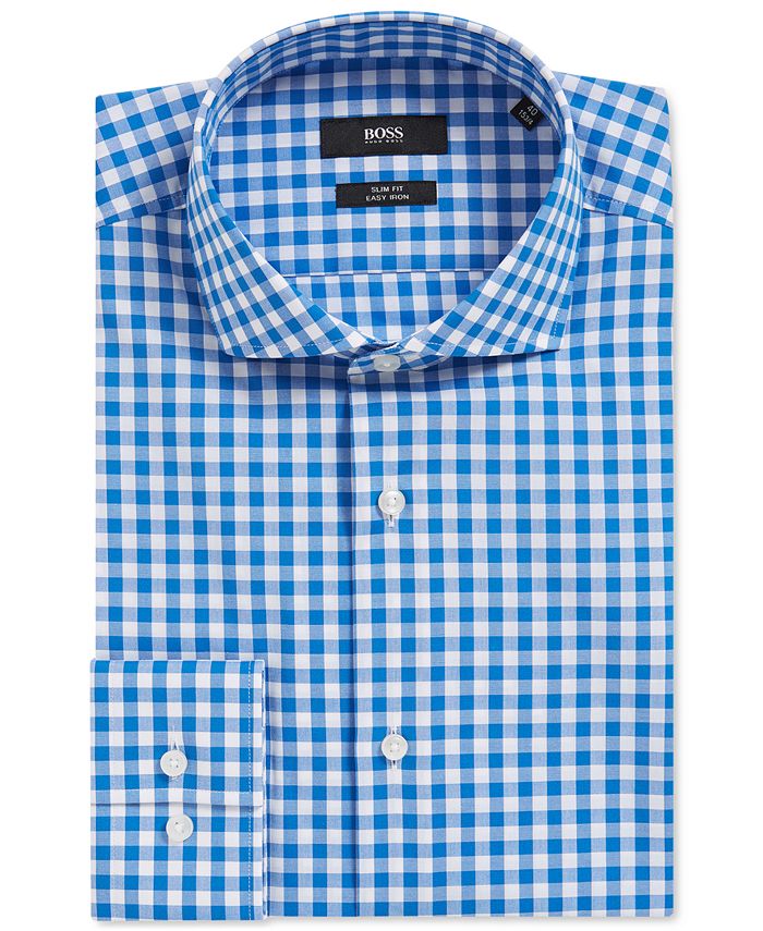 Hugo Boss BOSS Men's SlimFit Gingham Cotton Dress Shirt & Reviews