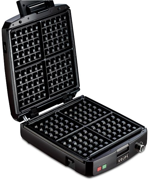 Krups GQ502D51 4Slice Belgian Waffle Maker & Reviews Small