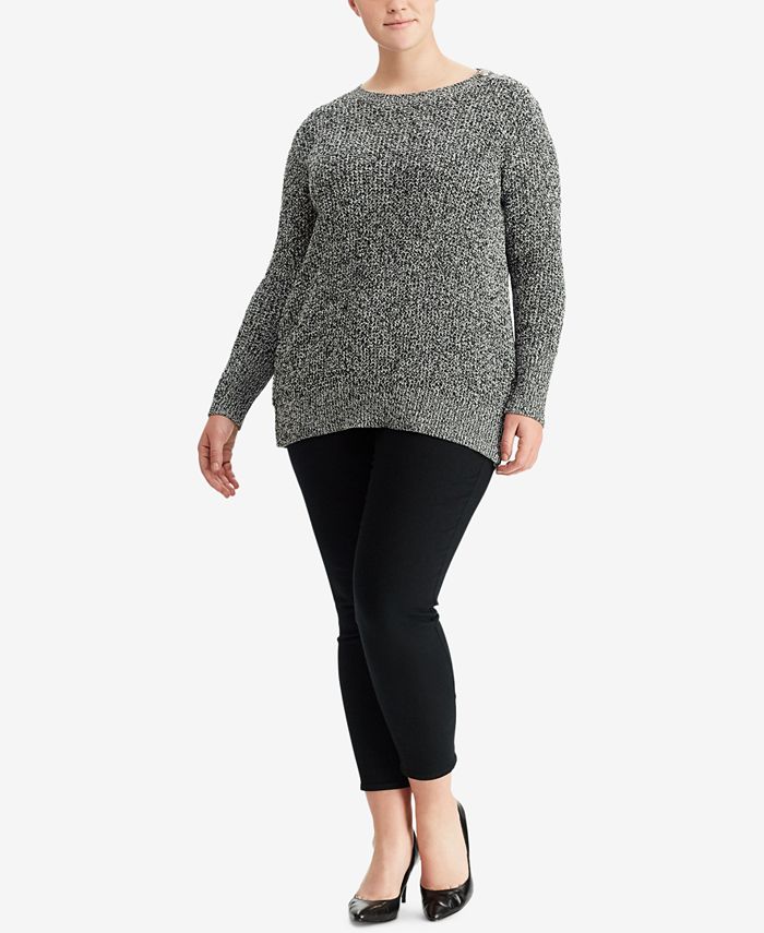 Lauren Ralph Lauren Plus Size Knit Cotton Sweater Macy's