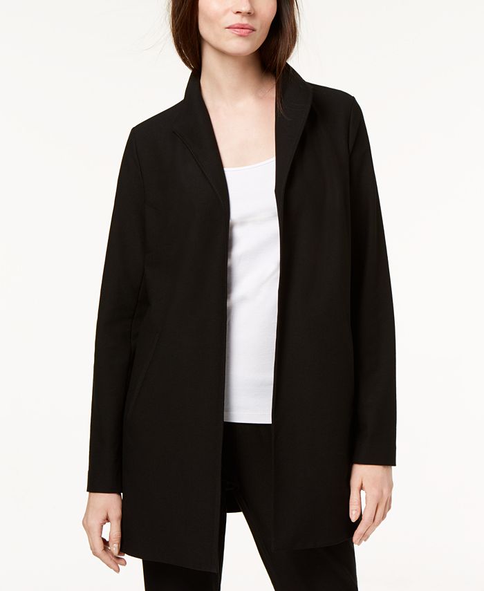 Eileen Fisher HighCollar Washable Crepe Topper Jacket Macy's