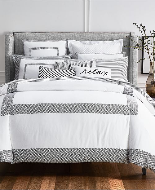 Colorblock Black 3 Pc King Duvet Cover Set Created For Macy S