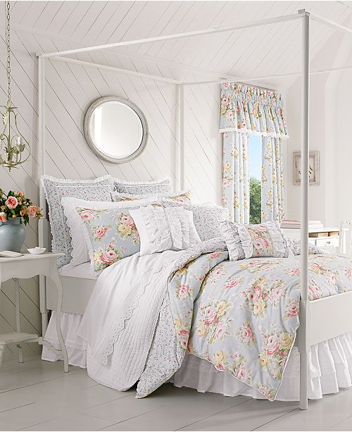 Piper Wright Stella 4 Pc Floral Print King Comforter Set