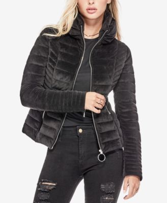 guess teoma velvet puffer jacket