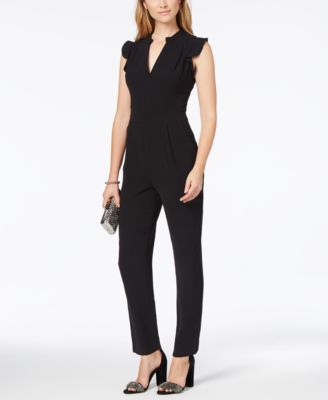 ruffle neck jumpsuit