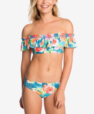 macy's off the shoulder swimsuit