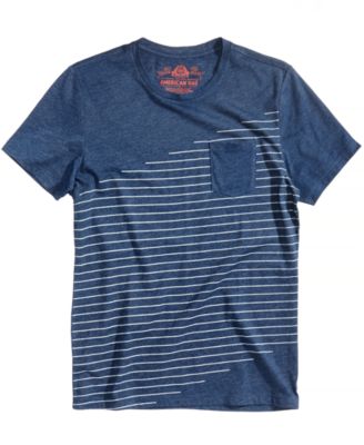 American Rag - Men's Indigo Stripe Pocket T-Shirt