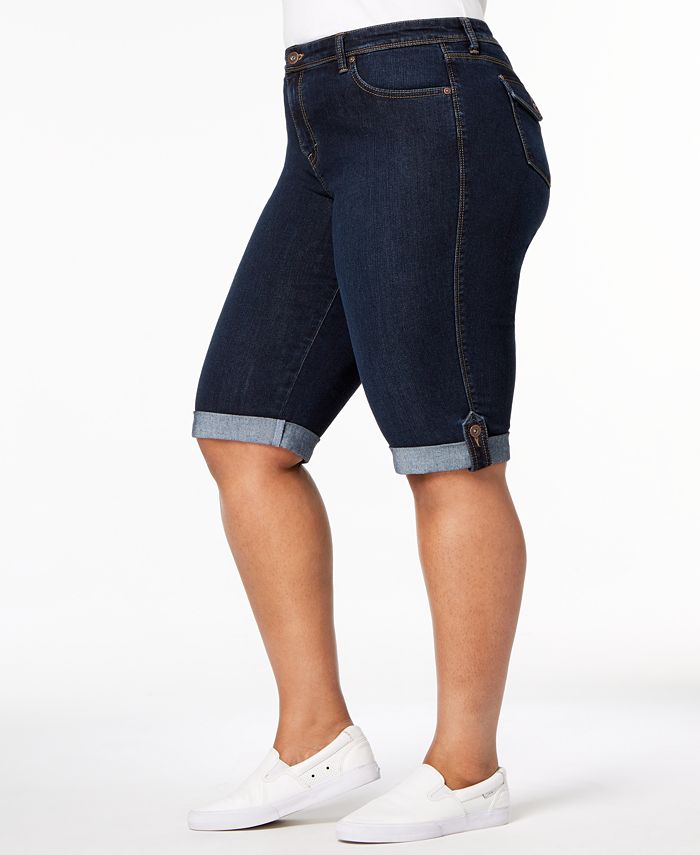 plus size denim shorts