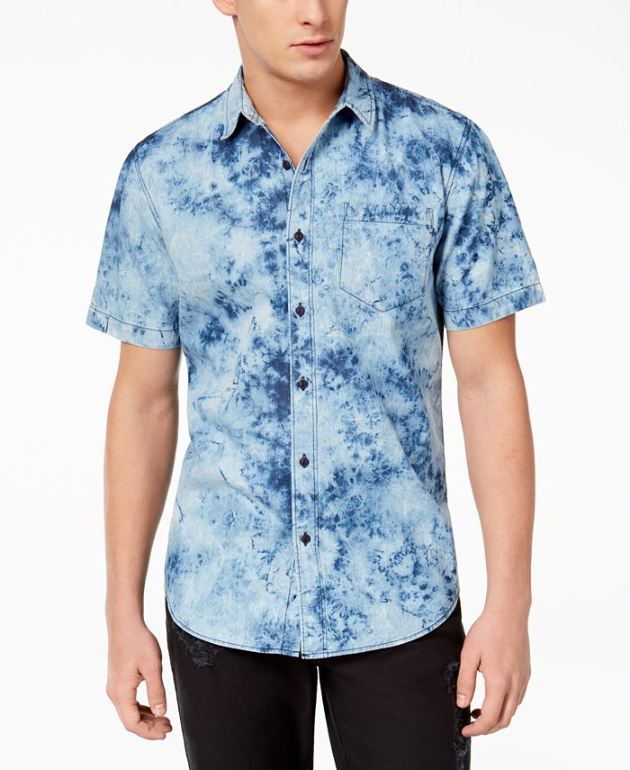American Rag Men's Denim TieDyed Shirt, Created for Macy's Macy's