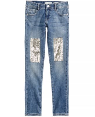 Sequin store patch jeans