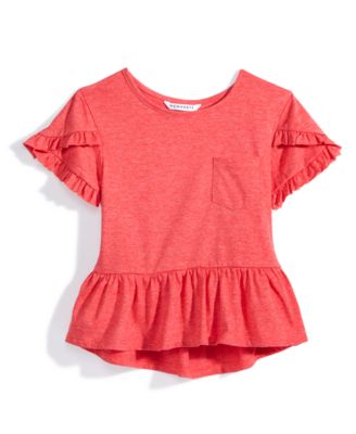 Nowadays - Bailee Peplum-Hem Pocket T-Shirt, Big Girls (7-16) & Juniors (1-5)