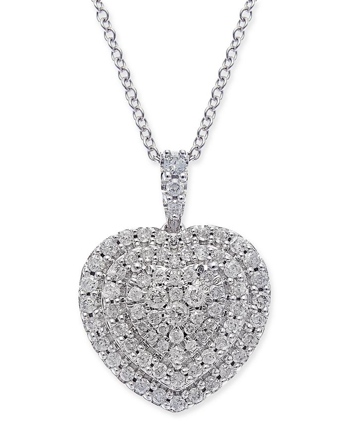 Macys gold heart sale necklace