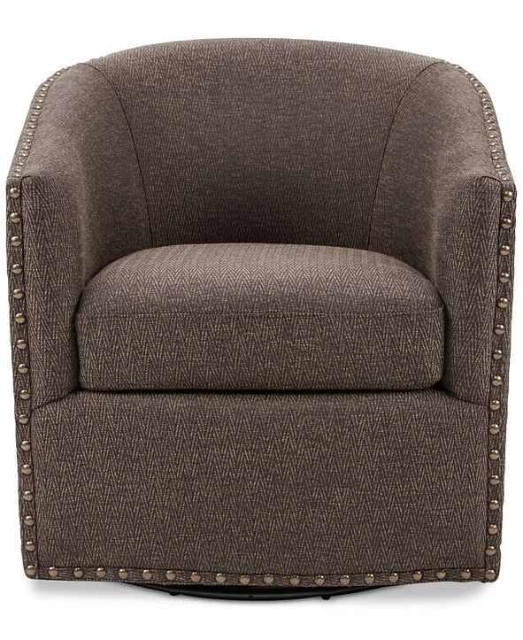 Furniture Arman Swivel Chair & Reviews Chairs Furniture Macy's