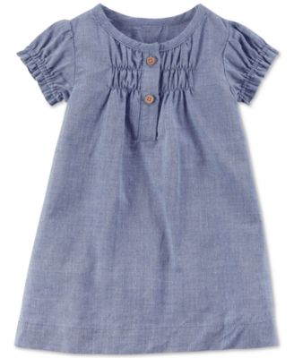 Carter's - Chambray Cotton Dress, Baby Girls (0-24 Months)