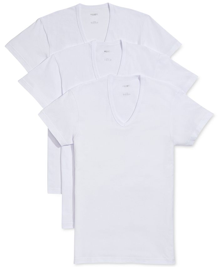 2(x)ist - Men's Underwear, Essential Range Slim-Fit Deep V-Neck T-Shirt 3 Pack
