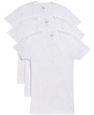 image of 2(x)ist Men-s Slim-Fit Deep V-Neck 3 Pack Undershirt