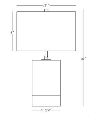 Decorator's Lighting Rockport Rectangle Marble Table Lamp
