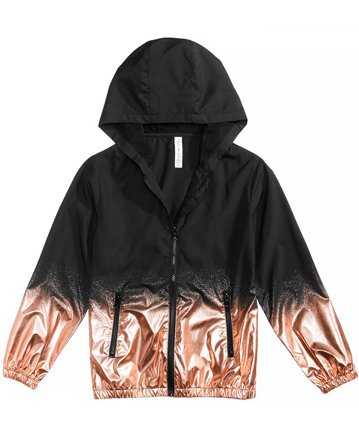 Ideology Metallic Splatter Hooded Jacket, Big Girls, Created for Macy's ...