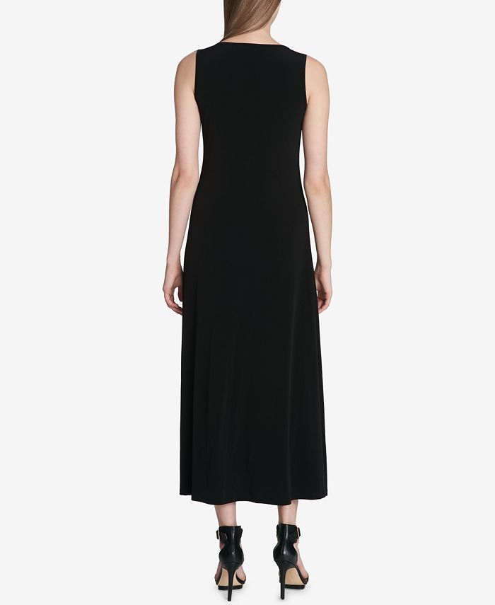 Calvin Klein Contrast-Panel Maxi Dress - Macy's