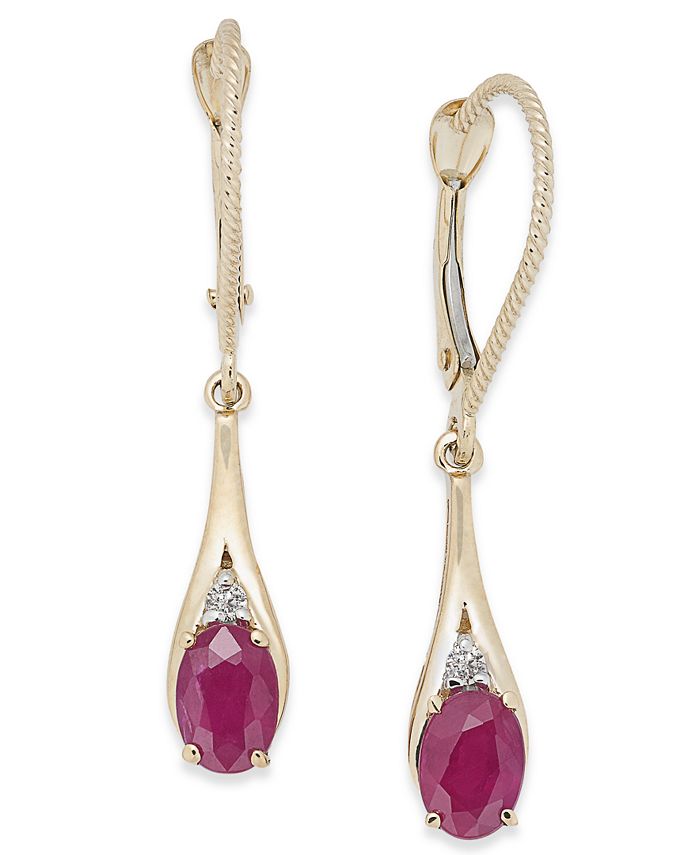 Macys ruby earrings