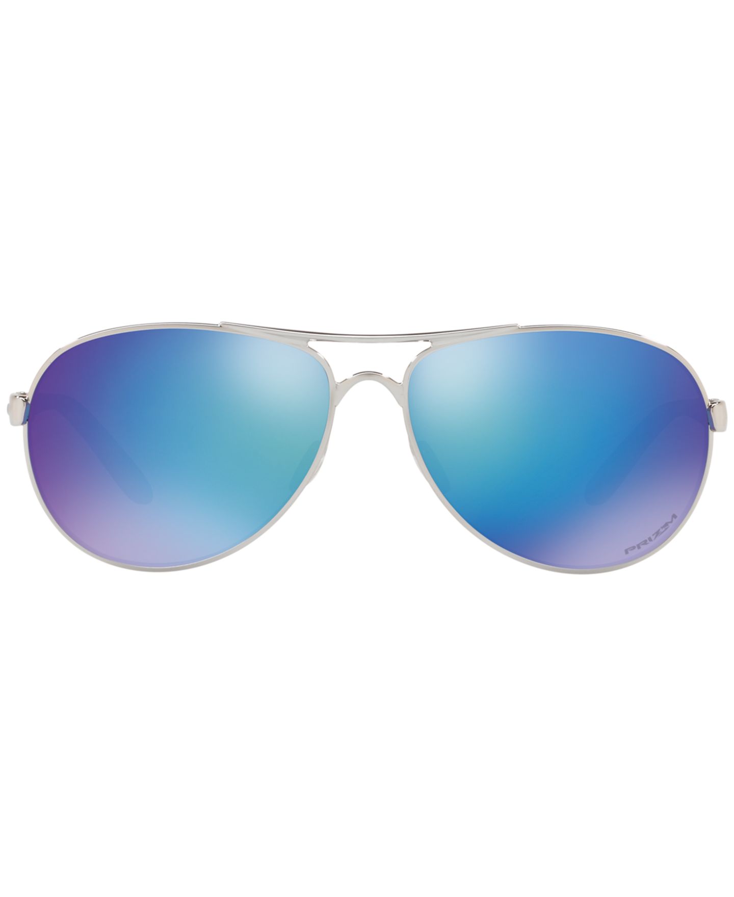 Женские солнцезащитные очки Oakley Polarized Sunglasses, OO4079 Feedback, цвет: Синий / Серебристый — фото 2