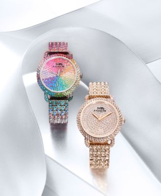 COACH Women's Delancey Multicolored Swarovski Bracelet Watch 36mm