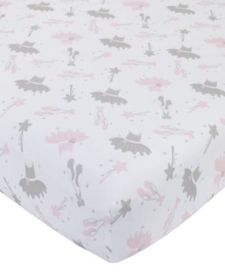 nojo ballerina bows 4 piece crib bedding set