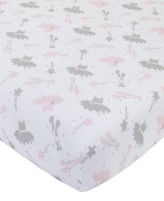 NoJo Ballerina Bows Crib Sheet - Macy's