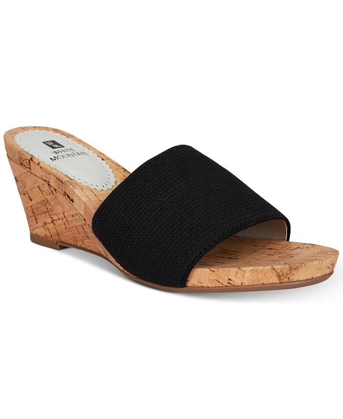 white mountain slide sandals